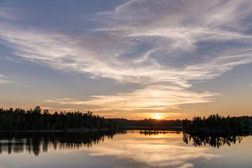 tranquil summer sunset