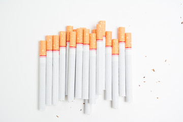 cigarette on white background