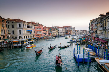 Fototapeta na wymiar Venice condolas ride,Italy