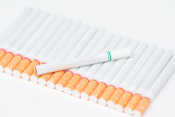 cigarette on white background
