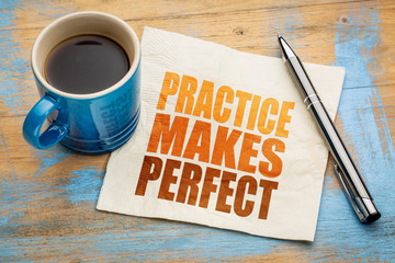 practice makes perfect on napkin © MarekPhotoDesign.com