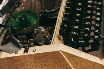 typewriter, button, letters