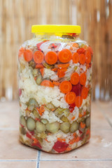 Mixed vegetable winter pickles salad