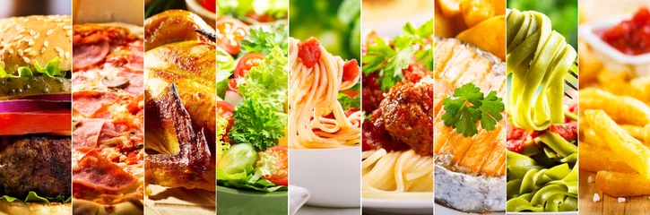 Foto auf Acrylglas Essen Collage von Lebensmitteln