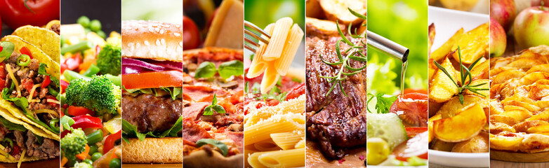 Fototapeta collage of food products obraz
