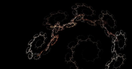 fractal foam flowers on a black background