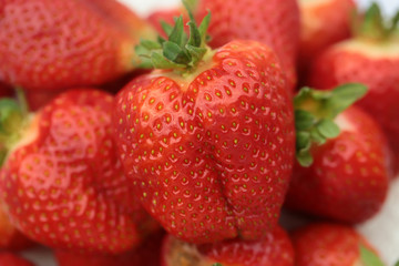 red strawberry background