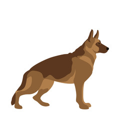 Shepherd dog vector illustration style Flat