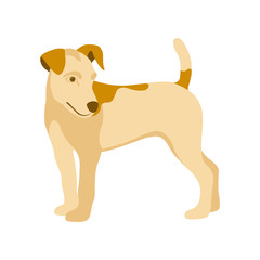 Dog Vector illustration style Flat