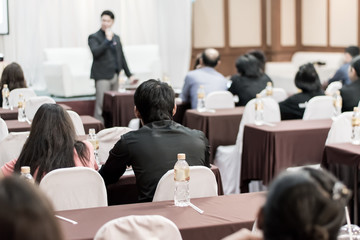 Business concept : asia people listen in business seminar presen - obrazy, fototapety, plakaty