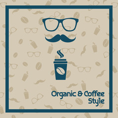 Organic and Coffee seamless texture hipster glass