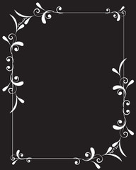 decorative vertical frame border on black background