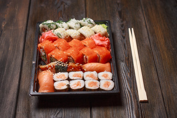 rolls, sushi, eating, food, ginger
