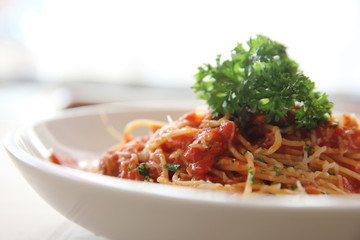 Spaghetti bolognese beef sauce