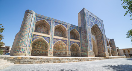 Fototapeta na wymiar Nadir Divanbegi Medressa of Bukhara, in Uzbekistan