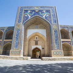 Fototapeta na wymiar Nadir Divanbegi Medressa of Bukhara, in Uzbekistan