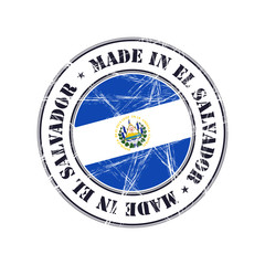 Made in El Salvador rubber stamp