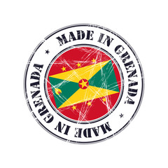Obraz premium Made in Grenada rubber stamp