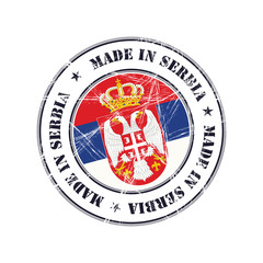 Made in Serbia rubber stamp