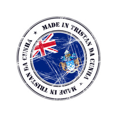 Made in Tristan da Cunha rubber stamp