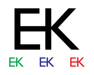 Obraz premium EK Letter Logo