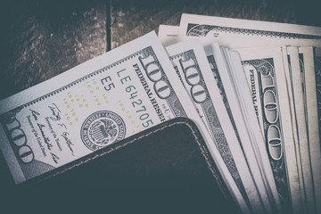 a wallet full of dollars