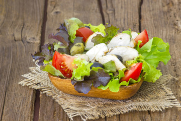 fresh salad in a bowl