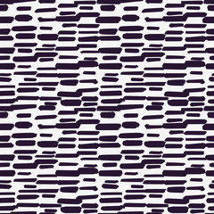 Abstract seamless pattern with graphic brushstrokes lines