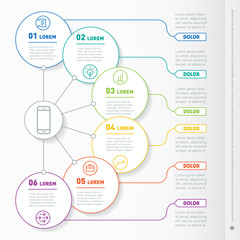 Web Template of a infochart, diagram or presentation made from l