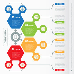 Part of the report with icons set. Vector infographic of technol