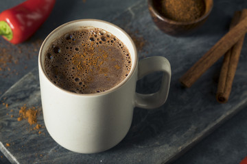 Obraz na płótnie Canvas Homemade Holiday Spicy Mexican Hot Chocolate