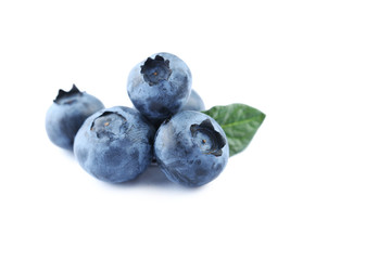 Tasty blueberries isolated on a white