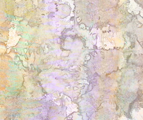 Abstract colorful watercolor hand made splashes on white background