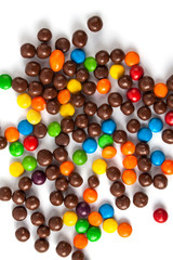 Multi color candy close up