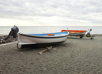 detailof two boats
