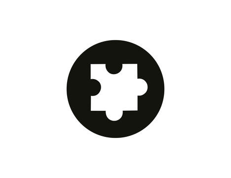 Vector flat puzzle symbol icon