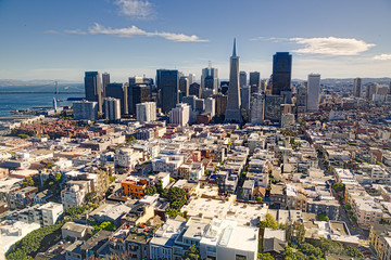Fototapeta premium Aerial of San Francisco skyline
