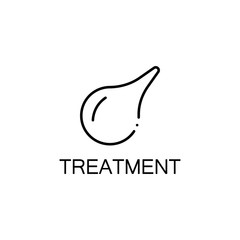Treatment flat icon or logo for web design.
