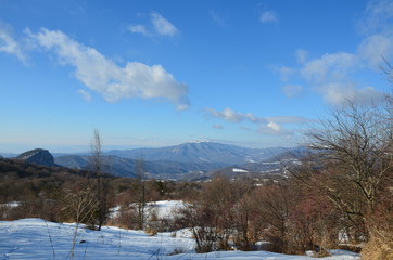 Beautiful landscape in snow