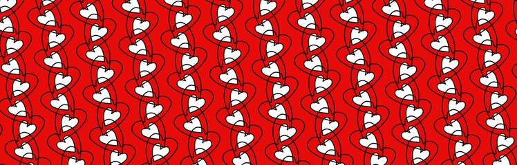 Repetitive design of love hearts