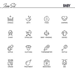Obraz premium Baby's icon set