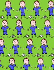 Repetitive design of a footballer