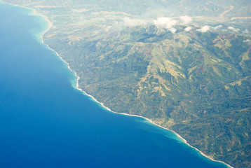 Aerial coast view