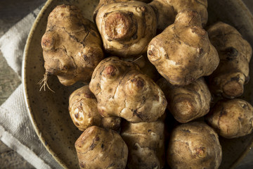 Raw Organic Jerusalem Artichoke Sunchokes