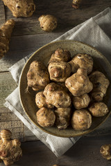 Raw Organic Jerusalem Artichoke Sunchokes