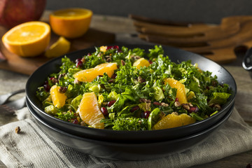 Raw Healthy Kale Winter Salad