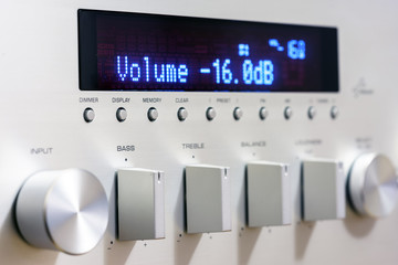 Sound amplifier receiver front panel