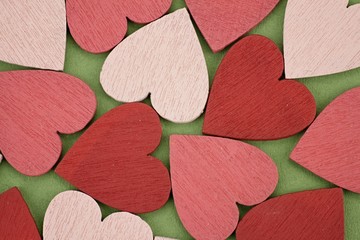 Hintergrund, bestehend aus vielen roten und rosa Herzen