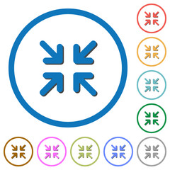 Minimize arrows icons with shadows and outlines