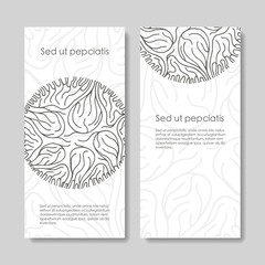 creative universal card with a set of vector ornaments. illustration